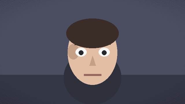 A man's face, no particular expression