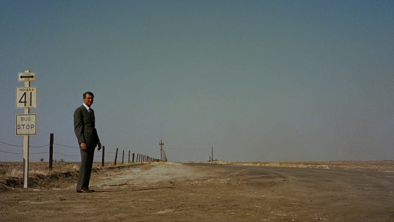 The exposed open setting of North by Northwest